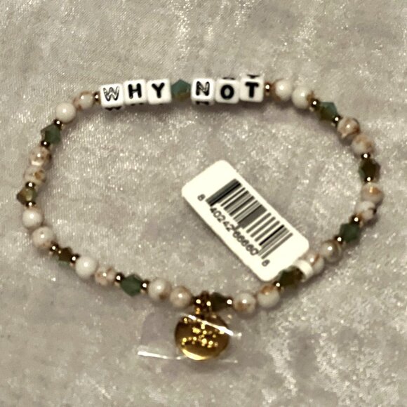 Little Words Project Jewelry - NWT - Little Words Project “Why Not” Beaded Stretch Bracelet